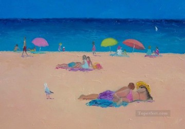Those Lazy Days of Summer beach Child impressionism Oil Paintings